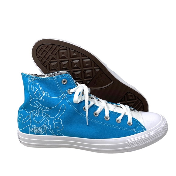 Converse Chuck Taylor High White Blue Canvas Men’s Sneakers Custom 172514C-BLUWT - Picture 8 of 11